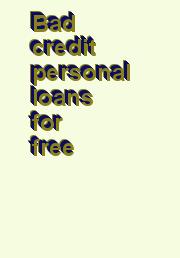Personal loans with bad credit